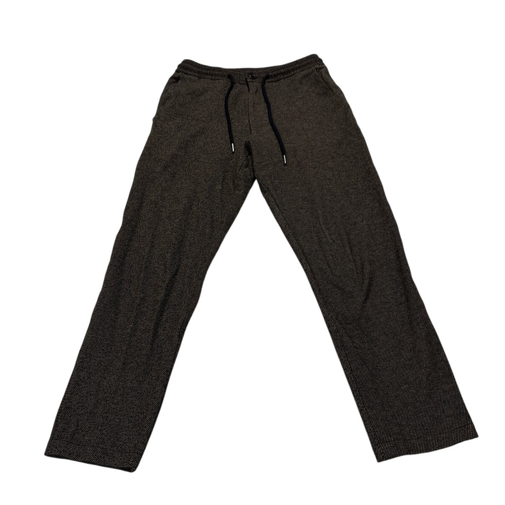 Todd Snyder Italian Knit Twill Jogger Pant XS Black Brown Office Formal Casual